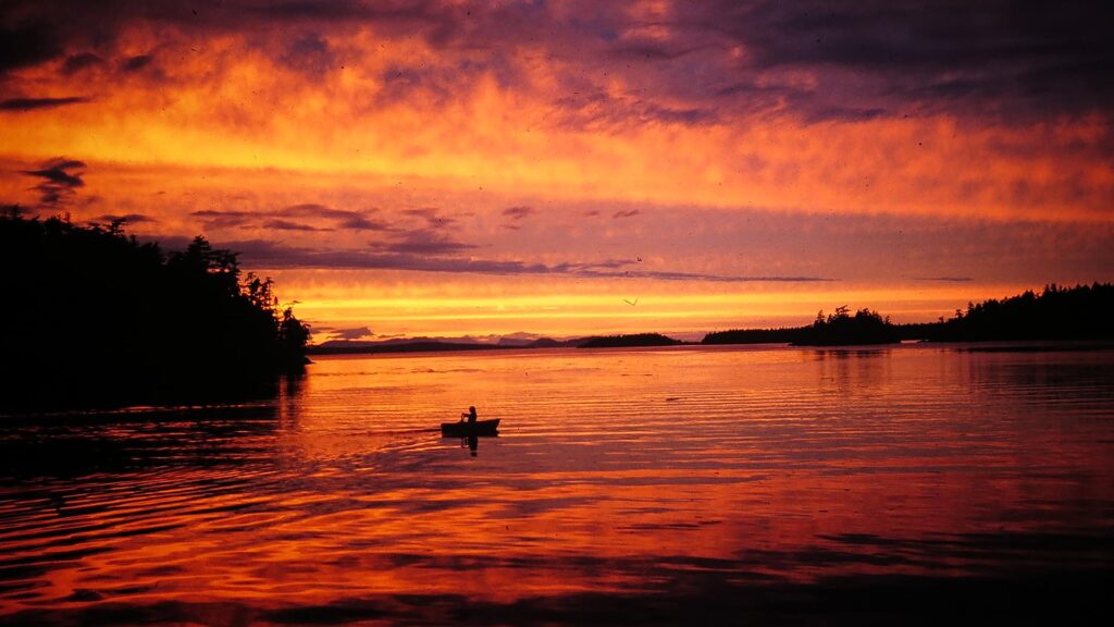 A Sunset over Kidd Lake.