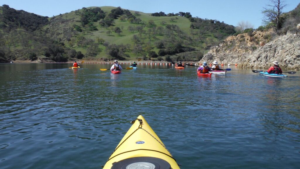 Kayaking and canoeing on Lake Del Valle.